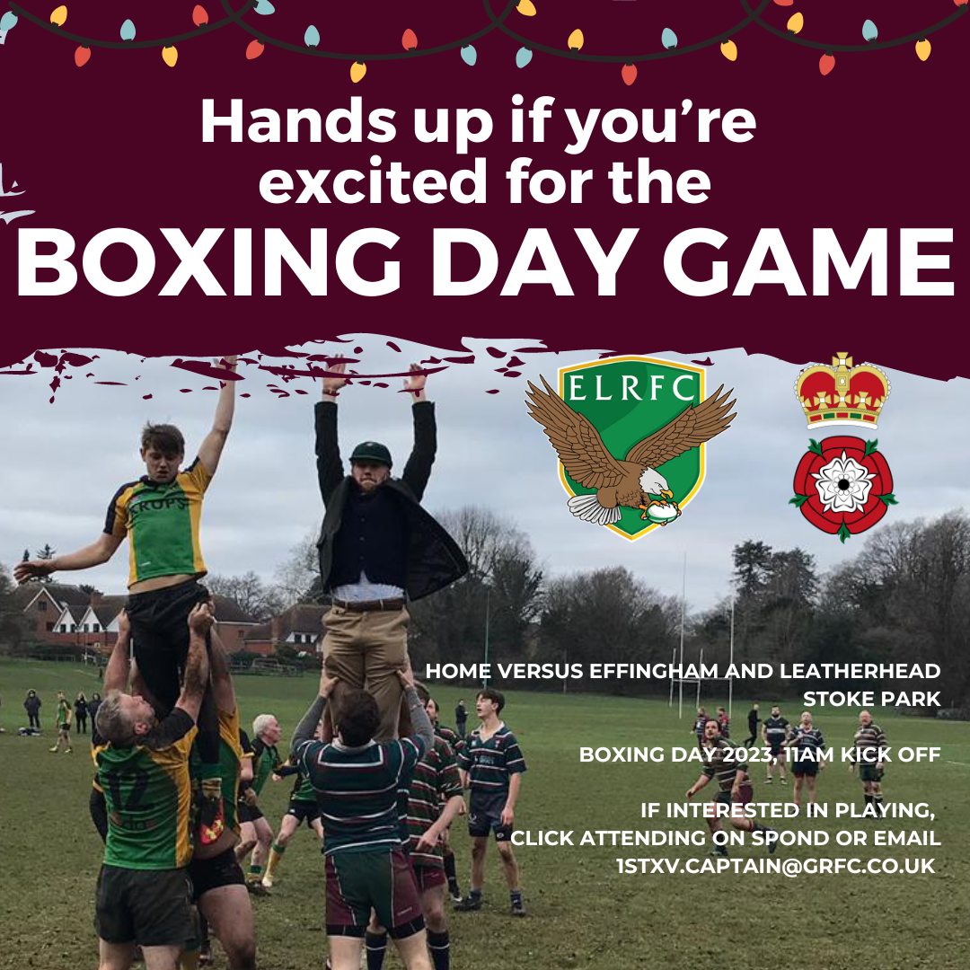 Boxing Day game vs. Effingham &amp; Leatherhead 