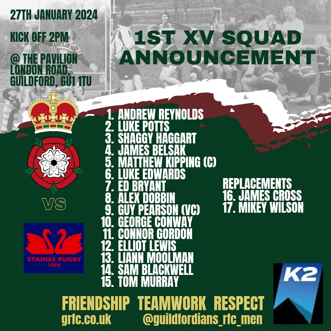 1st XV vs Staines Home 