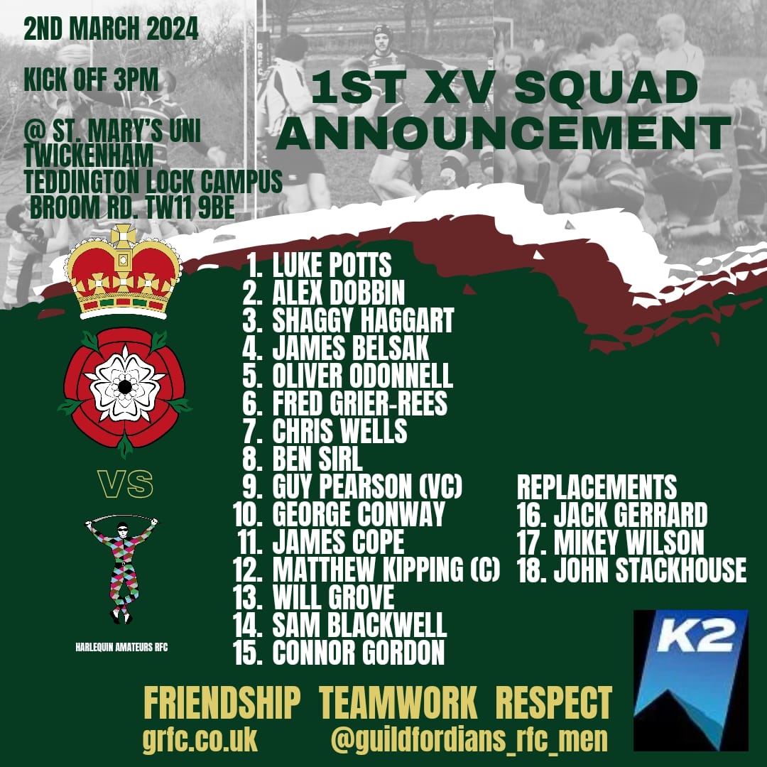 1st XV vs Harlequin Amateurs Away 