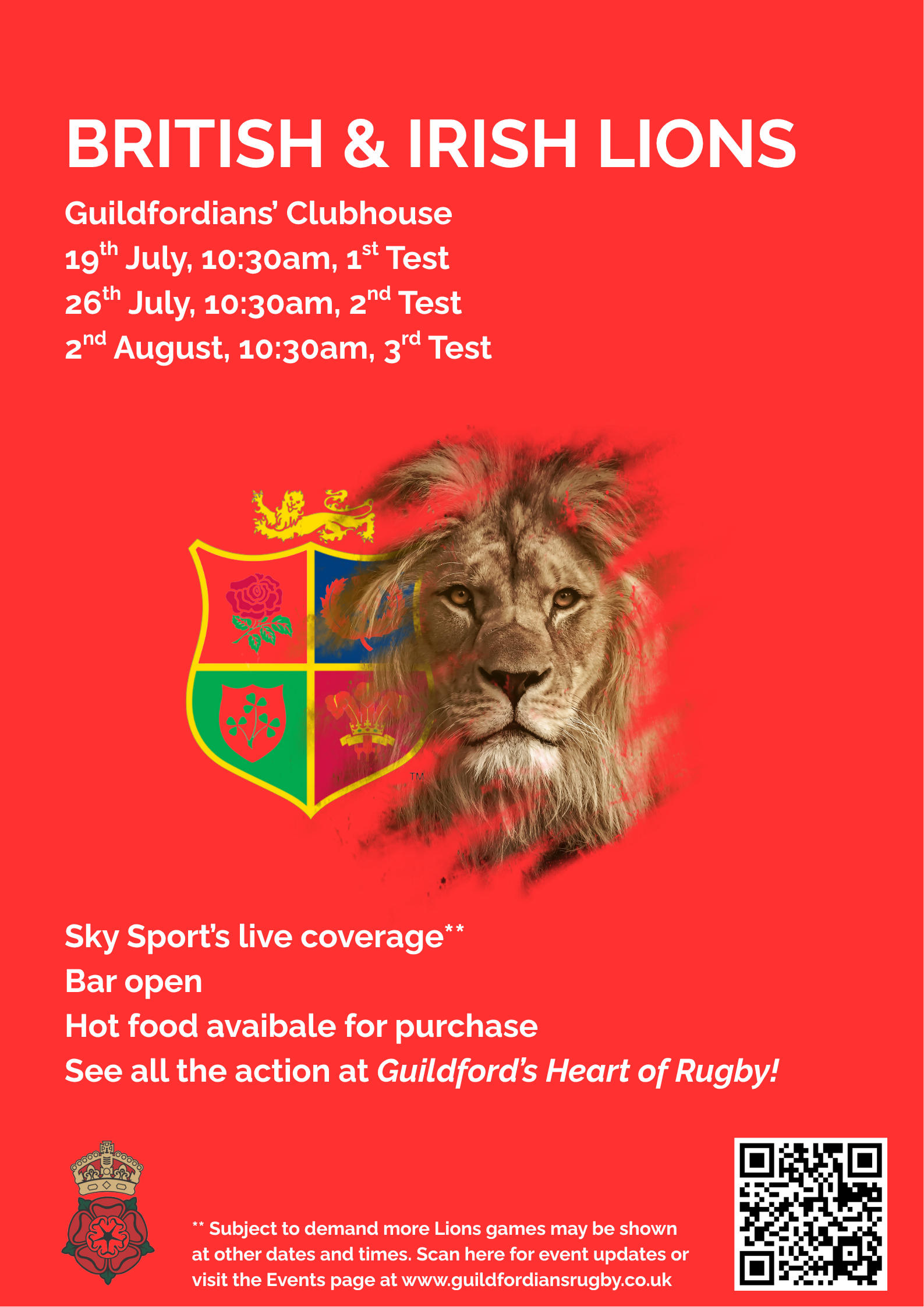 The British & Irish Lions Tour 2nd Test v The Wallabies